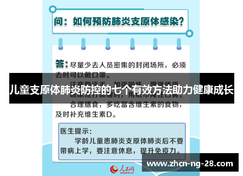 儿童支原体肺炎防控的七个有效方法助力健康成长